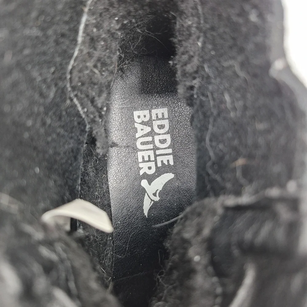 Eddie Bauer Boots Womens Size 11 Black Suede Bellingham Chelsea Waterproof Ankle